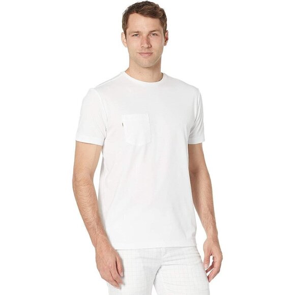 Linksoul White Hybrid Crewneck Pocket Front Short Sleeve T-Shirt M - Picture 1 of 5